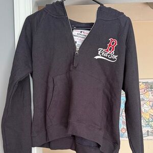 Genuine Merchandise Black Red Sox Half-Zip Hoodie LIKE NEW